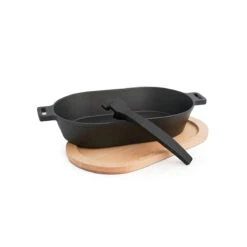 SANTOS Gusseiserne Grillpfanne, Oval Mit Abnehmbarem Griff, 36 X 19 Cm -Meister Grill Geschaft 1feb365c04f87872ce65fc66cbff5779