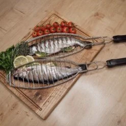 SANTOS Fischbräter Edelstahl 61,5 Cm - 4er-Set -Meister Grill Geschaft 2f0e59de3680bc1b47ba25cc5f7ff68c