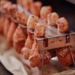 SANTOS Hähnchenschenkel Halter, Chicken Wings Rack, Edelstahl -Meister Grill Geschaft ee2d3cf24e709a3cf37e26d36b8d19c4