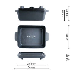 SANTOS Kastenform K8 Mit Deckel, Aus Gusseisen, 34 X 24 Cm 17 SANTOS Kastenform K8 Mit Deckel, Aus Gusseisen, 34 X 24 Cm -Meister Grill Geschaft f48160f5635eb48c08d887a7f74942f8