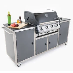 INDRAdesign Blackline Gasgrillstation Mit SANTOS Free S-410, Anthrazit -Meister Grill Geschaft indradesign blackline gasgrillstation mit santos free s 410 anthrazit 6c9f5d935fd1b6644e81a27a251b6ef5