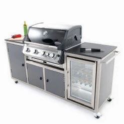 INDRAdesign Blackline Gasgrillstation Mit SANTOS Free S-410 & Kühlschrank / Anthrazit -Meister Grill Geschaft indradesign blackline gasgrillstation mit santos free s 410 kuehlschrank anthrazit 303df3290547225cbec7b72ef46af399