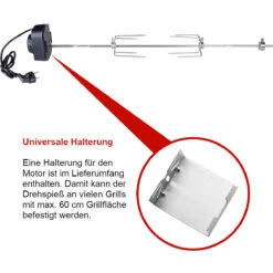 SANTOS Universal Drehspieß, 790 Mm 10 SANTOS Universal Drehspieß, 790 Mm -Meister Grill Geschaft s edelstahl drehspie universal 1d258860502173041fc1c29241f8e6ac