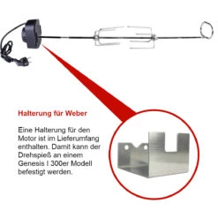 SANTOS Drehspieß Für Weber Genesis I 300er Bis Modelljahr 2016 -Meister Grill Geschaft s edelstahl drehspie w genesis 6f938eb20e44a396eaf425639690ca6d