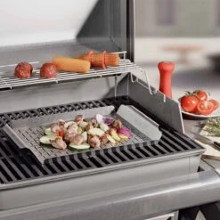 SANTOS Gemüsekorb XXL / Grillpfanne Edelstahl, 44,5 X 30 cm -Meister Grill Geschaft santos edelstahl grillschale mit griffen 7383f97400e59f34c07b905f1746e221