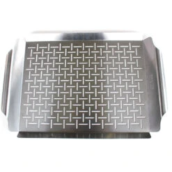 SANTOS Gemüsekorb XXL / Grillpfanne Edelstahl, 44,5 X 30 cm -Meister Grill Geschaft santos edelstahl grillschale mit griffen c3e90cc0b1d2b994d7d2f703a622d224