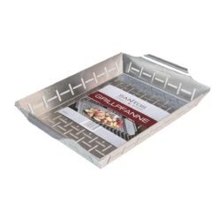 SANTOS Gemüsekorb L / Grillpfanne Edelstahl, 35 X 24,2 cm -Meister Grill Geschaft santos gemuesekorb l grillpfanne edelstahl 35 x 24 2 x 5 6 cm 42467a2eba980690d73898dee8c4c856