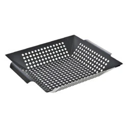 SANTOS Gemüsekorb XL / Grillwok Schwarz, 30,5 X 30,5 cm -Meister Grill Geschaft santos gemuesekorb xl grillwok schwarz 9ca02fe38fb9b7332fc12deb8adf694b