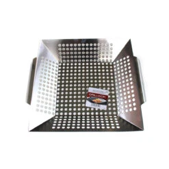 SANTOS Gemüsekorb XL / Grillwok Edelstahl, 30,5 X 30,5 cm -Meister Grill Geschaft santos grillwok edelstahl 30 5 x 30 5 40a72375aa4822771faf41f4a3417fea