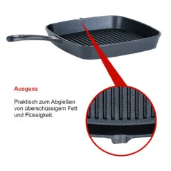 SANTOS Gusseiserne Grillpfanne, 23 X 23 Cm -Meister Grill Geschaft santos gusseiserne grillpfanne gr 23 x 23 cm 19ec5420bac4f91faf49f7915068ab1a