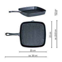 SANTOS Gusseiserne Grillpfanne, 23 X 23 Cm -Meister Grill Geschaft santos gusseiserne grillpfanne gr 23 x 23 cm 4c30baa2cd080abf4b764db0a40d4067