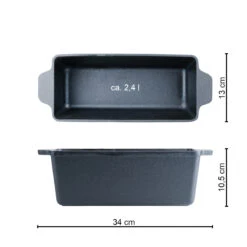 SANTOS Kastenform K4 Mit Deckel, Aus Gusseisen, 34 X 13 Cm -Meister Grill Geschaft santos kastenform k4 mit deckel aus gusseisen cc4d85119351e0da6035fab71ac2f63e