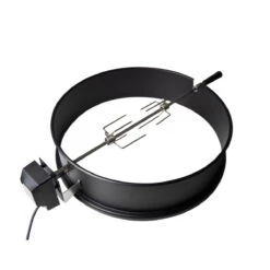 SANTOS Premium Grillspieß Drehspieß Set Für Kugelgrill, Ø 57 Cm, Schwarz