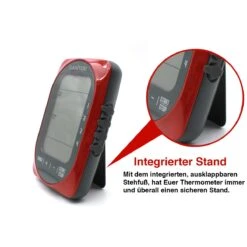 SANTOS Smart BBQ Thermometer, Steuerung Per App – 4 Temperaturfühler, Bluetooth