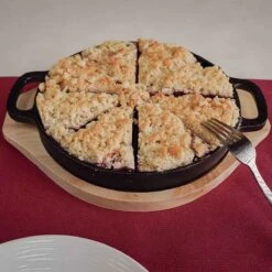 SANTOS Wedge Pan Mit Holz-Serviertablett Ø 21,5cm - Höhe: 3 Cm Gusseisen -Meister Grill Geschaft santos wedge pan mit holz serviertablett 21 5 x 3 cm gusseisen 59ebf2d80312de5c257adbebb0f1c1e5