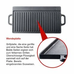 SANTOS Wende-Grillplatte Gusseisen, 42,5 X 23 Cm -Meister Grill Geschaft santos wende grillplatte gusseisen 0af8691381536f7c19111631f508cf27