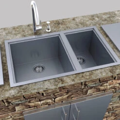 Sunstone Doppelwaschbecken Mit Abdeckung B-SK34 -Meister Grill Geschaft sunstone doppelwaschbecken b sk34 0888177bb757e4639bbb14ef2072fdd3